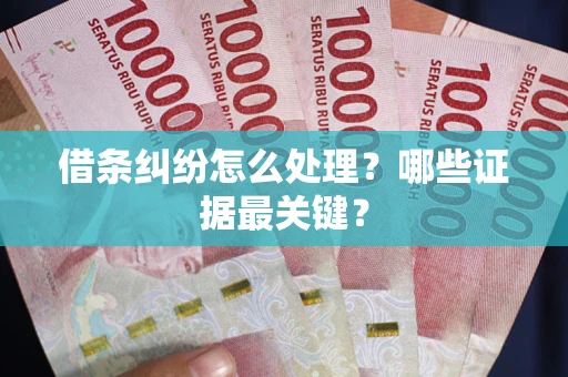 武汉借条纠纷怎么处理？哪些证据最关键？