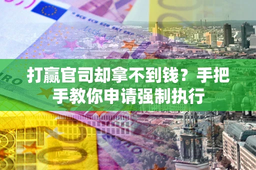 武汉打赢官司却拿不到钱？手把手教你申请强制执行
