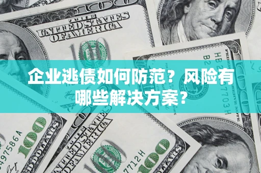 武汉企业逃债如何防范？风险有哪些解决方案？