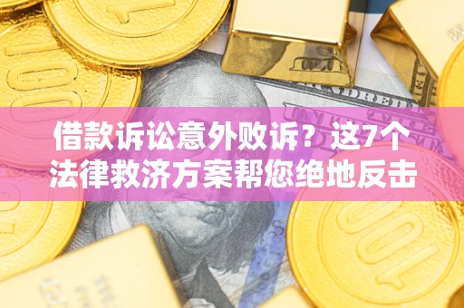 武汉借款诉讼意外败诉？这7个法律救济方案帮您绝地反击！