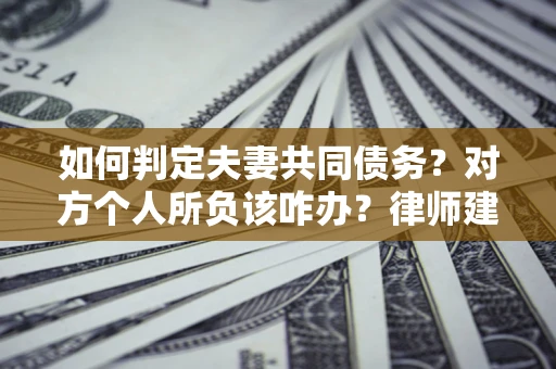 武汉如何判定夫妻共同债务？对方个人所负该咋办？律师建议