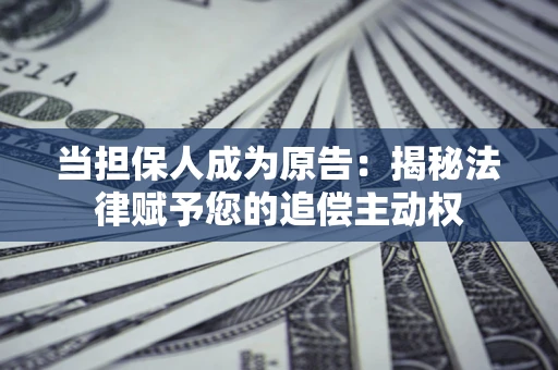 武汉当担保人成为原告：揭秘法律赋予您的追偿主动权