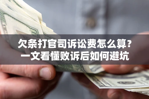 武汉欠条打官司诉讼费怎么算？一文看懂败诉后如何避坑